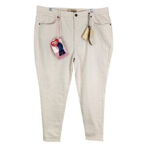 Womens Beige Hybrid & Company Jeans Bum Lifter Skinny High Rise Size 22